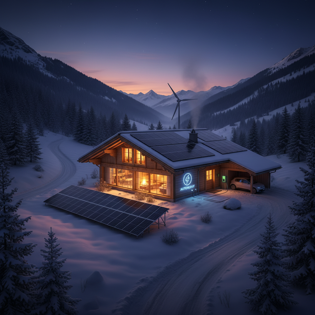 Solarpanels auf Einfamilienhaus in der Schweiz